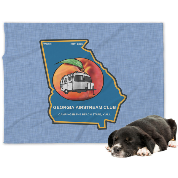 Custom Georgia Airstream Club Dog Blanket - Large