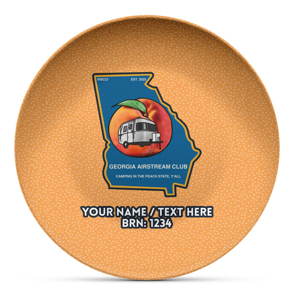 Custom Georgia Airstream Club Microwave Safe Plastic Plate - Composite Polymer