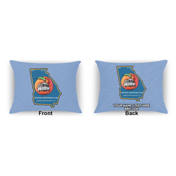 Georgia Airstream Club Outdoor Rectangular Throw Pillow (Front and Back)