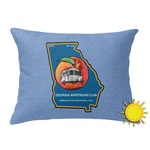 Georgia Airstream Club Outdoor Throw Pillow - Rectangular