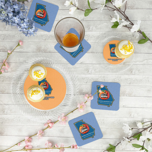 Georgia Airstream Club Paper Coasters - In Context