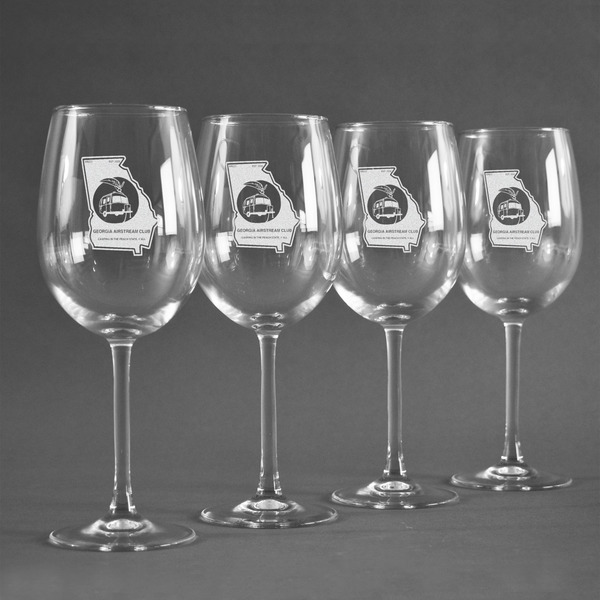 Georgia Airstream Club Personalized Wine Glasses (Set of 4)