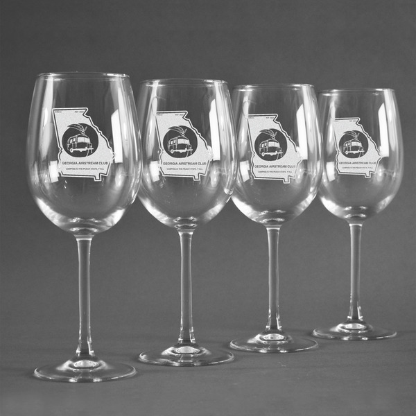 Georgia Airstream Club Personalized Wine Glasses (Set of 4)