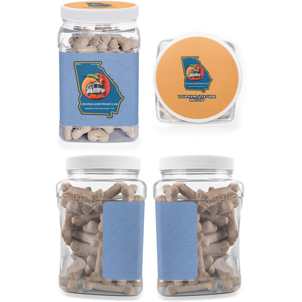 Georgia Airstream Club Pet Treat Jar - Multiple Angles