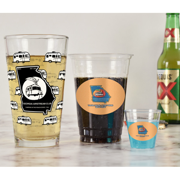 Georgia Airstream Club Pint Glass - Full Fill w Transparency - In Context