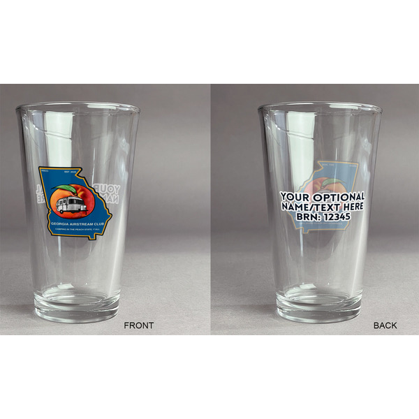 Georgia Airstream Club Pint Glass - Two Content - Approval