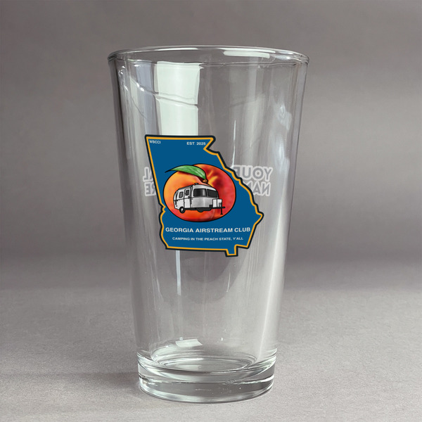 Custom Georgia Airstream Club Pint Glass - Full Color Logo