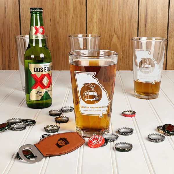 Georgia Airstream Club Pint Glasses - In Context