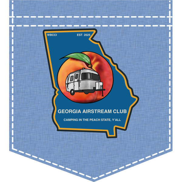 Custom Georgia Airstream Club Iron On Faux Pocket