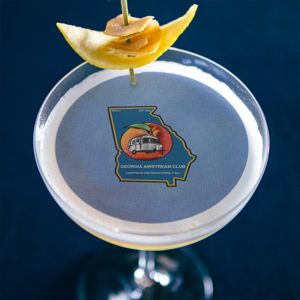 Georgia Airstream Club Printed Drink Topper - Large - In Context