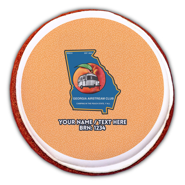 Georgia Airstream Club Printed Icing Circle - Large - On Cookie