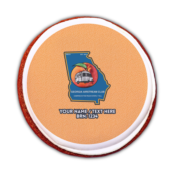 Georgia Airstream Club Printed Icing Circle - Medium - On Cookie