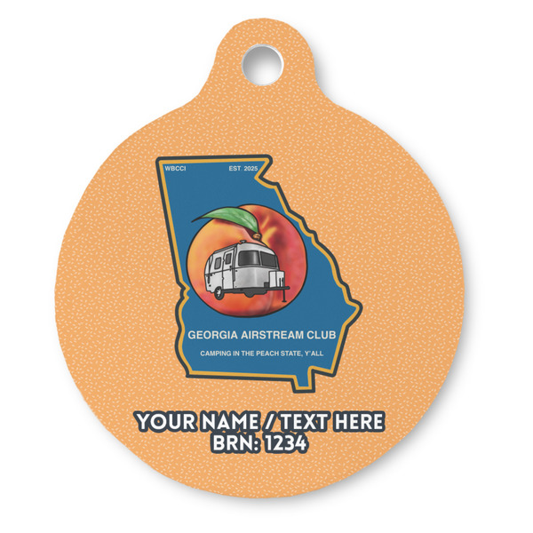 Custom Georgia Airstream Club Round Pet ID Tag