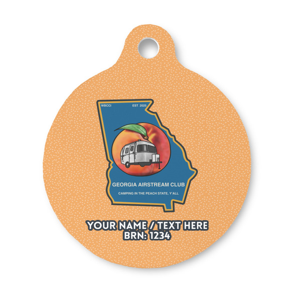 Custom Georgia Airstream Club Round Pet ID Tag - Small