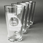 Georgia Airstream Club Pint Glasses - Laser Engraved - Set of 4