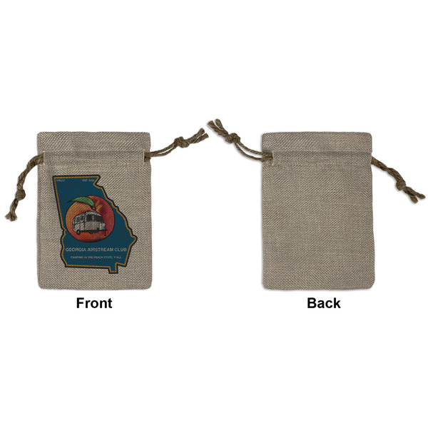 Georgia Airstream Club Small Burlap Gift Bag - Front Approval