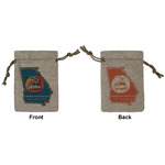 Georgia Airstream Club Burlap Gift Bag - Small - Double-Sided