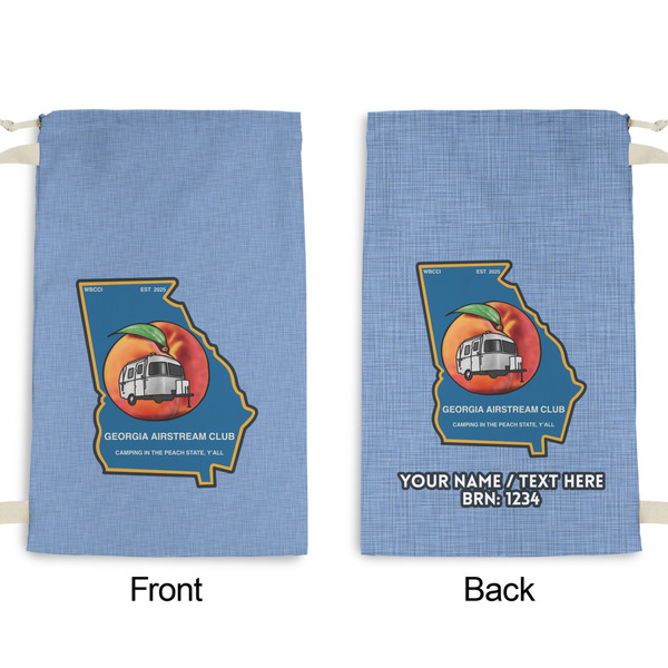 Georgia Airstream Club Small Laundry Bag - Front & Back View