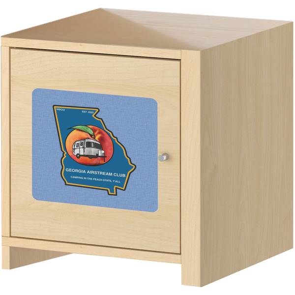 Georgia Airstream Club Square Wall Decal on Wooden Cabinet