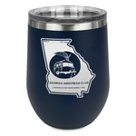Georgia Airstream Club Stemless Stainless Steel Wine Tumbler - Navy - Double-Sided