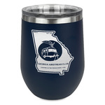 Georgia Airstream Club Stemless Stainless Steel Wine Tumbler - Navy - Single-Sided