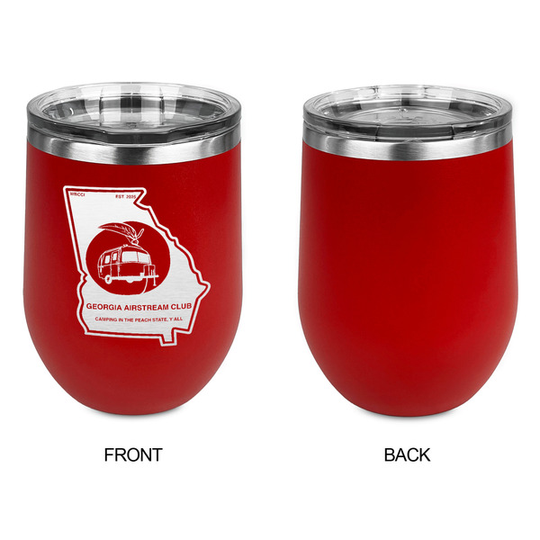 Georgia Airstream Club Stainless Wine Tumblers - Red - Single Sided - Approval