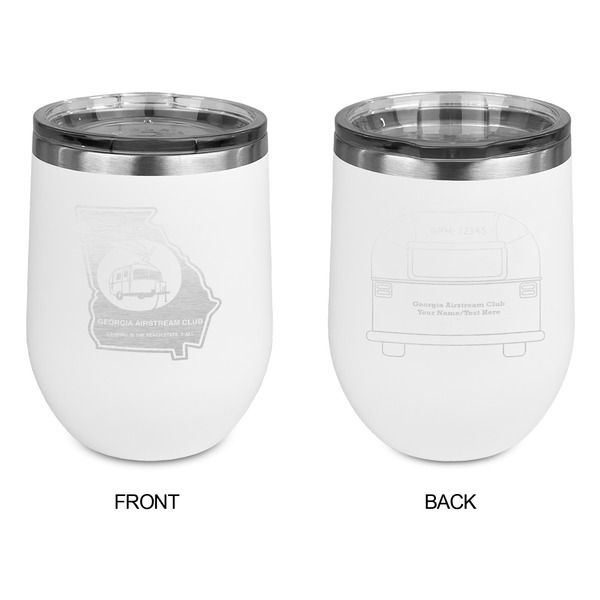 Georgia Airstream Club Stainless Wine Tumblers - White - Double Sided - Approval