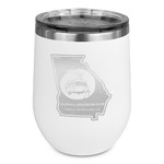 Georgia Airstream Club Stemless Stainless Steel Wine Tumbler - White - Double-Sided