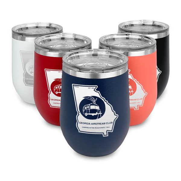Georgia Airstream Club Steel Wine Tumblers Multiple Colors