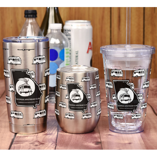 Georgia Airstream Club Stemless Wine Tumbler - Full Print - In Context