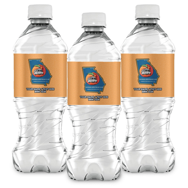 Georgia Airstream Club Water Bottle Labels - Front View