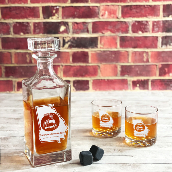 Georgia Airstream Club Whiskey Glass - In Context