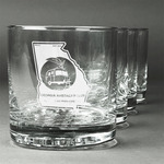 Georgia Airstream Club Whiskey Glasses - Engraved - Set of 4