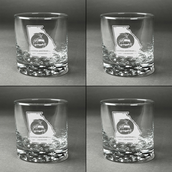 Georgia Airstream Club Whiskey Glasses - Set of 4 - Front