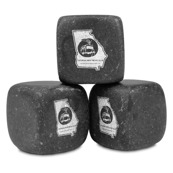 Custom Georgia Airstream Club Whiskey Stone Set - Laser Engraved