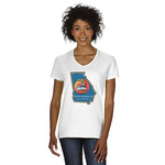 Georgia Airstream Club Women's V-Neck T-Shirt - White