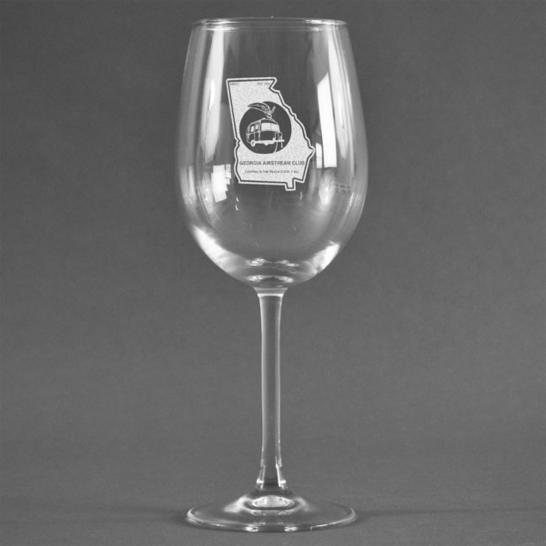 Custom Georgia Airstream Club Wine Glass - Laser Engraved