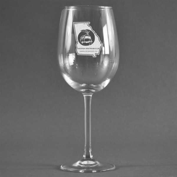 Custom Georgia Airstream Club Wine Glass - Laser Engraved