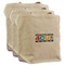 4 Corners Unit Airstream Club Reusable Cotton Grocery Bags - Set of 3