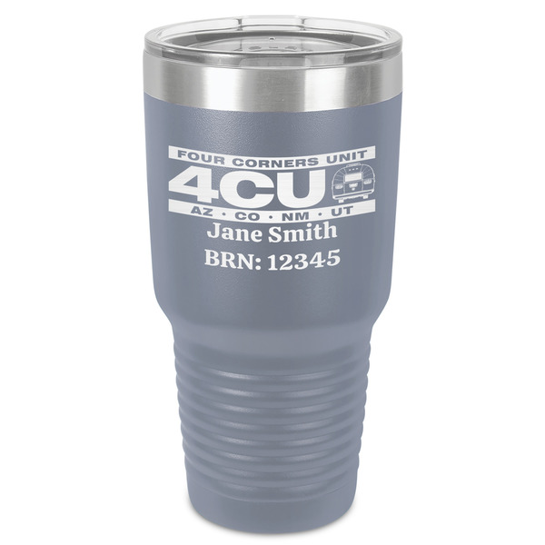 4 Corners Unit Airstream Club 30 oz Stainless Steel Ringneck Tumbler - Grey - Front