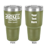 4 Corners Unit Airstream Club 30 oz Stainless Steel Tumbler - Olive - Double-Sided