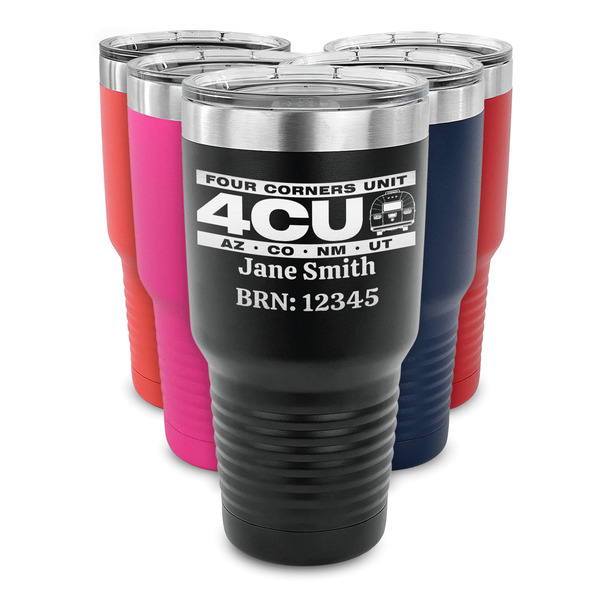 4 Corners Unit Airstream Club 30 oz Stainless Steel Ringneck Tumblers - Parent/Main