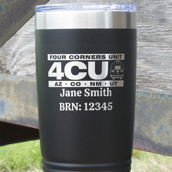 4 Corners Unit Airstream Club Black Polar Camel Tumbler - 20oz - Close Up