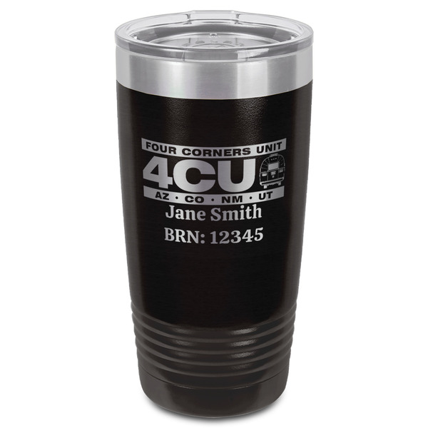 4 Corners Unit Airstream Club Black Polar Camel Tumbler - 20oz - Front