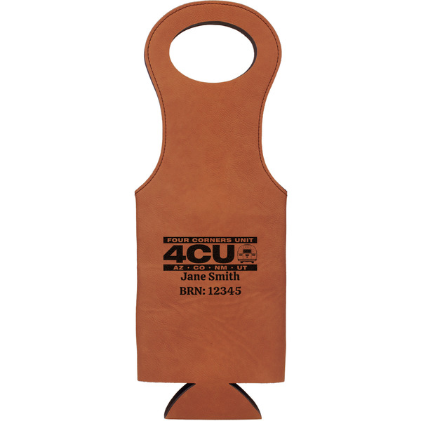 Custom 4 Corners Unit Airstream Club Leatherette Wine Tote