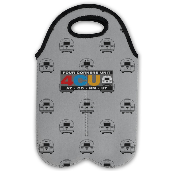 4 Corners Unit Airstream Club Double Wine Tote - Flat