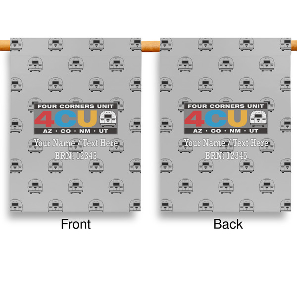 4 Corners Unit Airstream Club Garden Flags - Large - Double Sided - APPROVAL