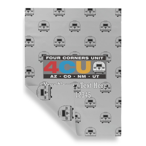 4 Corners Unit Airstream Club Garden Flags - Large - Double Sided - FRONT FOLDED