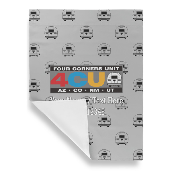 4 Corners Unit Airstream Club Garden Flags - Large - Single Sided - FRONT FOLDED