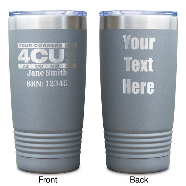 4 Corners Unit Airstream Club Gray Polar Camel Tumbler - 20oz - Double Sided - Approval